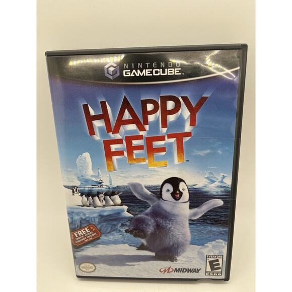 Nintendo GameCube Happy Feet With Case & Manual TESTED and Working - Picture 1 of 6